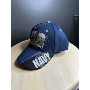 United States Navy Hat Blue Embroidered Logo Adjustable Baseball Cap